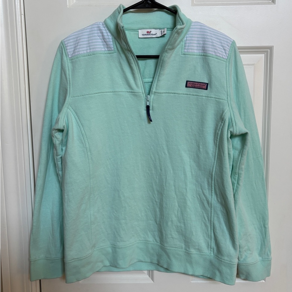 Vineyard Vines Green Zip Up Sweater
